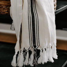 Load image into Gallery viewer, Savannah Turkish Cotton + Bamboo Hand Towel - Five Stripe by Sweet Water Decor
