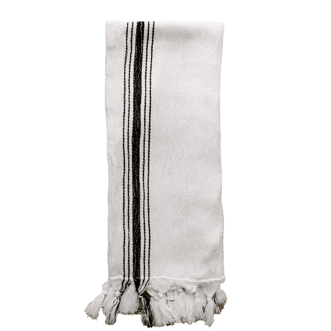 Savannah Turkish Cotton + Bamboo Hand Towel - Five Stripe by Sweet Water Decor